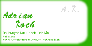 adrian koch business card